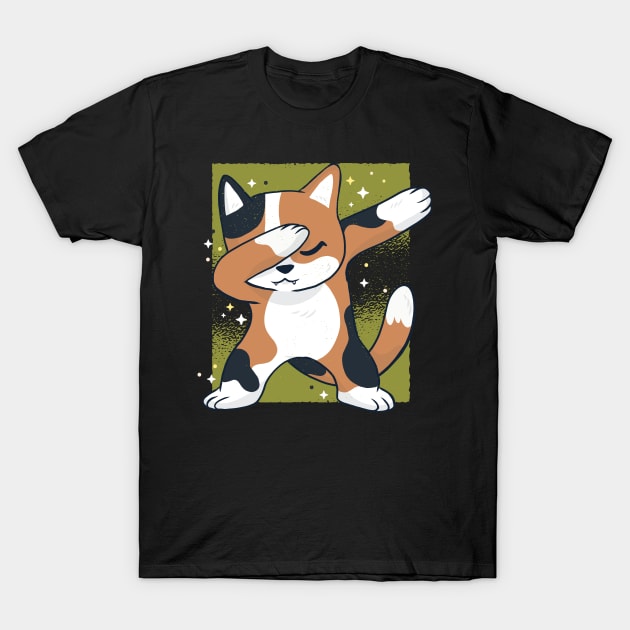 Cute Cartoon Cat Dabbing T-Shirt by madeinchorley